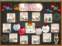 PRZEPIS NA MAGICZNE ŚWIETA - zestaw materiałów na gazetkę