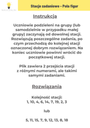 Stacje zadaniowe Pola figur klasy 5 - 6
