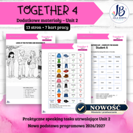 Together 4 Unit 2: Me and My Clothes – speaking, mówienie, karty pracy, ćwiczenia, nowa podstawa 2026/2027