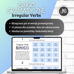 Bingo gramatyczne – Czasowniki nieregularne | Irregular Verbs Bingo