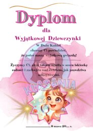 Dyplom na Dzień Kobiet i Chłopaka