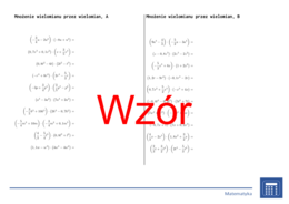 Mnożenie wielomianu przez wielomian | matematyka, algebra | 26 kolumn