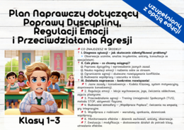 Plan Naprawczy dotyczący Poprawy Dyscypliny, Regulacji Emocji i Przeciwdziałania Agresji