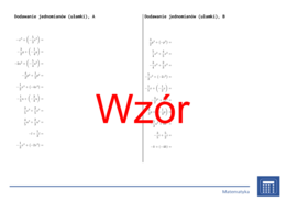 Dodawanie jednomianów (ułamki) | matematyka, algebra | 26 kolumn