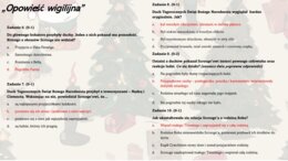 Test wprowadzający/powtórzeniowy do lektury "Opowieść wigilijna"