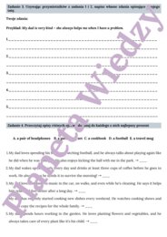 KARTA PRACY NA DZIEŃ TATY – FATHER’S DAY WORKSHEET, KLASY 4-8 SZKOŁY PODSTAWOWEJ- ćwiczenia znajomości przymiotników i zdań opisujących, zadania pisemne