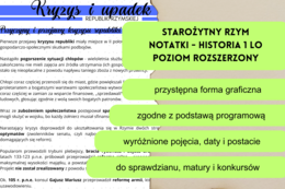Starożytny Rzym - notatki historia 1 LO poziom rozszerzony