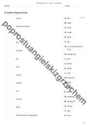 English Class A1 - Unit 7 - testy