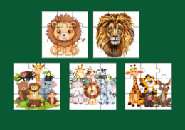 DZIEŃ ZWIERZĄT – puzzle – 15 szt.