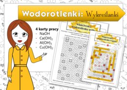 Klasa 8. Chemia. Wodorotlenki. Wykreślanki.