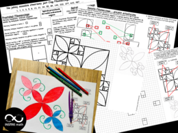 23 listopada, Dzień Fibonacciego. Fibonacci – Prostokąt i Spirala Fibonacciego. Projekt matematyczno-artystyczny Kwiatki Fibonacciego.