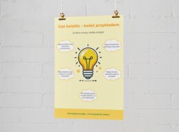 Plakaty informacyjne. Postawy proekologiczne (oszczędzanie wody, energii, segregacja odpadów). Cykl życia produktu - "od produkcji do recyklingu". Fauna i flora.