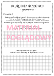 Projekt edukacyjny – klasa 6, 7, 8. Innowacja pedagogiczna. Obliczenia praktyczne. Projekt ogrodu. Geometria