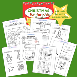 Christmas Fun For Kids - karty pracy do kopiowania + online practice