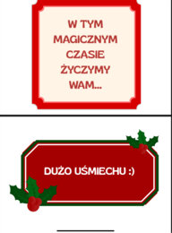 GAZETKA NA BOŻE NARODZENIE, ŚWIĘTA