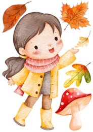 Dwustronne ilustracje - Jesień