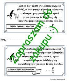 Druga zasada dynamiki Newtona - wklejka do zeszytu