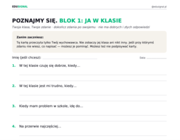 Poznaj klasę w miesiąc — karty diagnostyczne dla wychowawcy, klasa 4 (klucz odczytu + ścieżka AI)