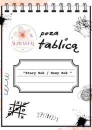 Wzrastaj poza tablicą Stary Rok/ Nowy Rok