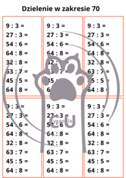Dzielenie - zestaw do sprawdzania i utrwalania - karty pracy / wklejki