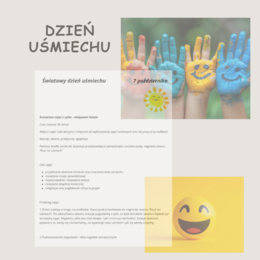 Scenariusz zajęć Dzień uśmiechu