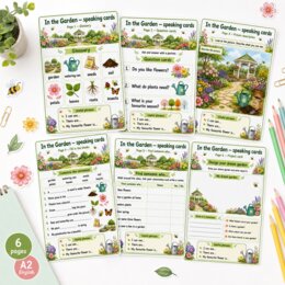 In the Garden. Speaking cards