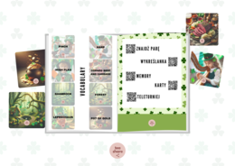 Saint Patrick's Day słownictwo dla młodszych dzieci z kodami QR