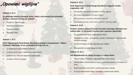 Test wprowadzający/powtórzeniowy do lektury "Opowieść wigilijna"