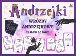 ANDRZEJKI - ANDRZEJKOWE KARTY Z WRÓŻBĄ – 64 dwustronne karty dla uczniów