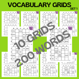 VOCABULARY GRIDS / SET 1