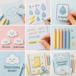 Karta pracy "Deszczowa przygoda"