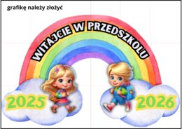 WITAJ W PRZEDSZKOLU - gazetka z tęczą format XXXL - 16 części