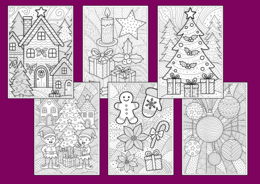🎄🎅 Świąteczne Kolorowanki Zentangle – Relaks, Kreatywność i Magia Świąt! ✨- Boże Narodzenie - mikołajki - zima - 35 szt.