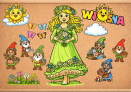 WIOSNA – Gazetka przedszkolna + Kolorowanka (A4 i MEGA)