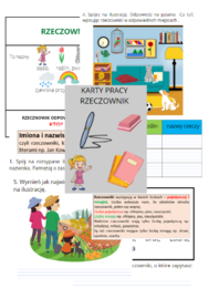 Rzeczowniki - karty praca dla klas 1-3