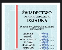 Dzień dziadka świadectwo