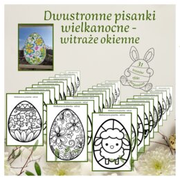 Wielkanocne pisanki - kolorowanki - witraże dla wielu grup wiekowych