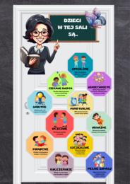 DZIECI W TEJ SALI SĄ... gazetka na drzwi