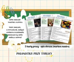 Karty pracy do analizy obrazu, opis obrazu, opis reprodukcji, martwa natura, opis dzieła sztuki