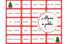 Świąteczne domino - kolejność alfabetyczna