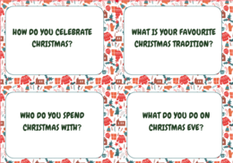 Christmas speaking cards A1-B1