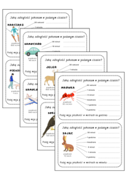 Droga, prędkość, czas - karty pracy. Jaką odległość pokonam w podanym czasie?