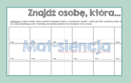 Znajdź osobę która...