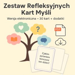 Zestaw refleksyjnych kart myśli