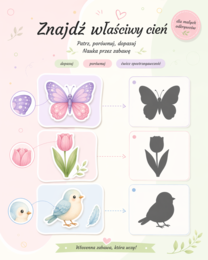 Wiosenne cienie - dopasuj obrazek