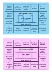 Kartki - kupony na Dzień Babci i Dziadka