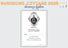 Narodowe Czytanie 2025 („Poezje” J. Kochanowskiego) – dyplom