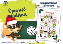 Opowieść wigilijna. Gra planszowa z ikonami. Ikony. Egzamin ósmoklasisty. Lektury obowiązkowe