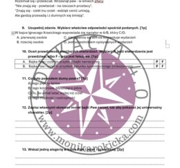 Twórczość Ignacego Krasickiego - karta pracy/sprawdzian