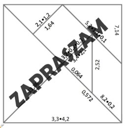 Tangram - mnożenie ułamków dziesiętnych